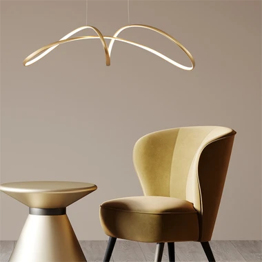 Závesné LED svietidlo FERMI zlaté