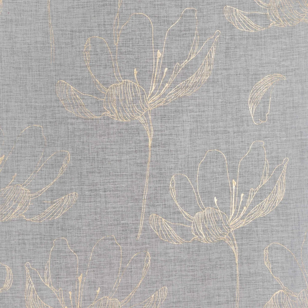 Biało-złota firana w kwiaty