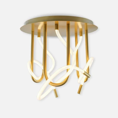 Stropné LED svietidlo v zlatej farbe BALBO 50 cm