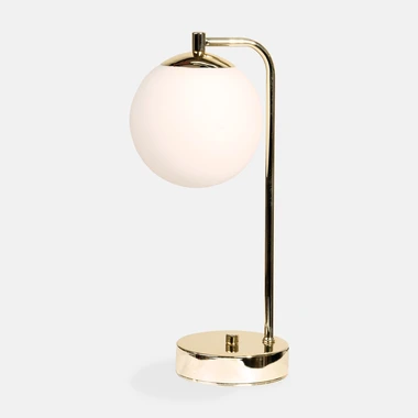 Stolná lampa s guľovým tienidlom zlatá RICO