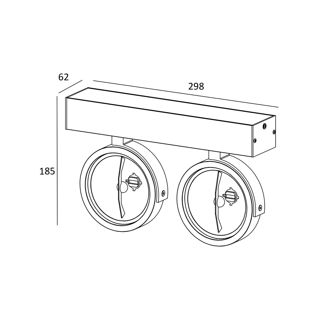 2-bodové svietidlo biele lišta GO SL 2