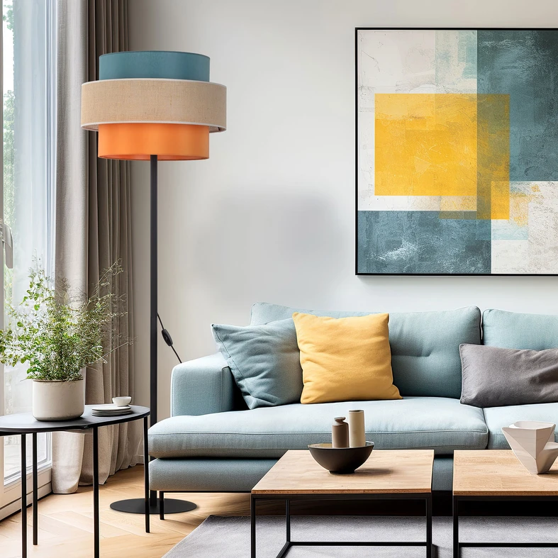 TRIO JUTA to kolekcja lamp z abażurem wykonanym z naturalnych komponentów.