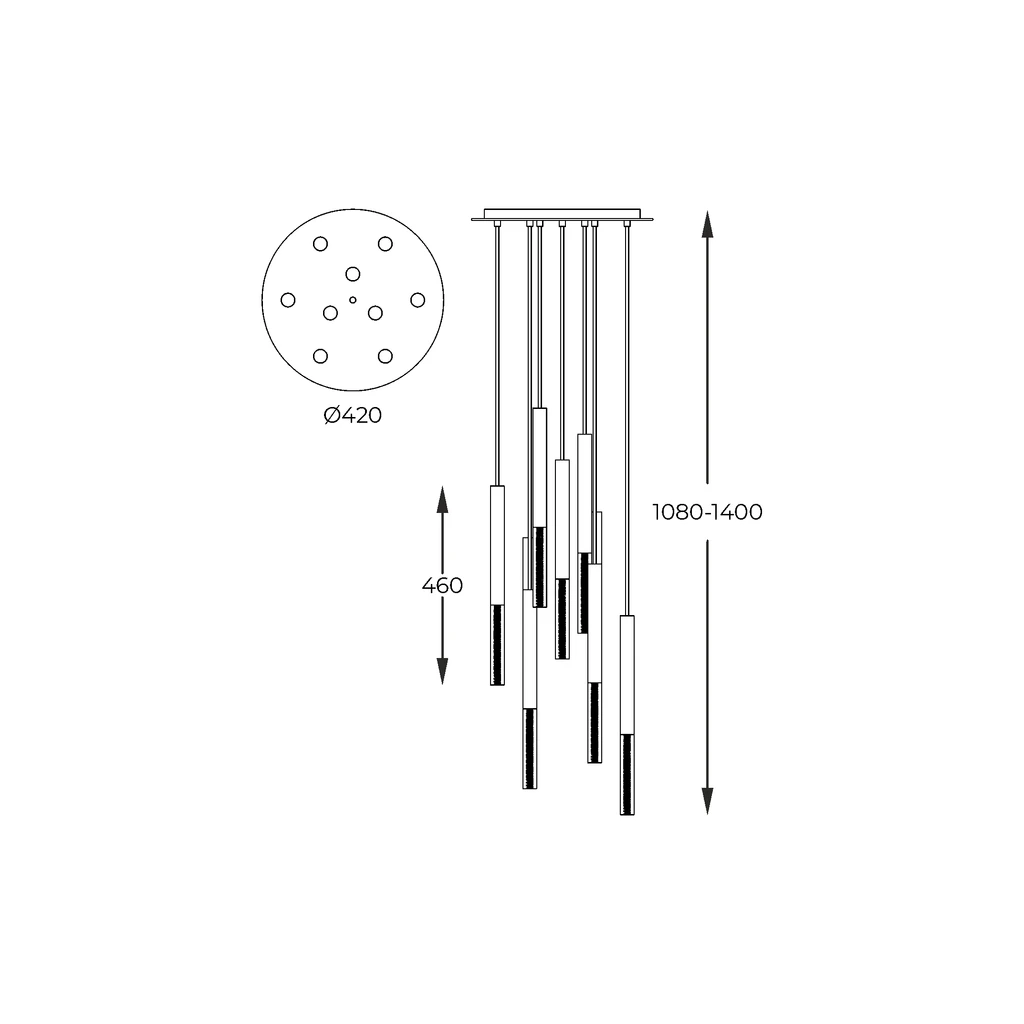 Závesné svietidlo ONE LED P0461-09L-B5F7