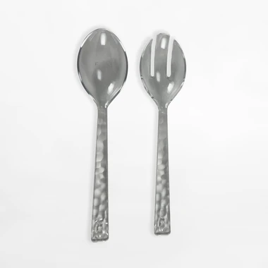 Súprava plastových šalátových lyžíc, 2 ks