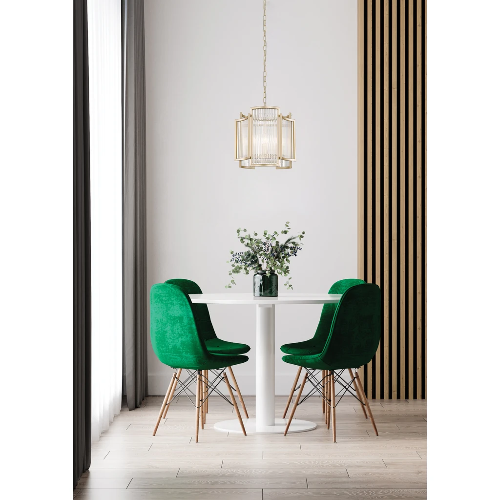 Zlaté závesné svietidlo SERGIO 35 cm