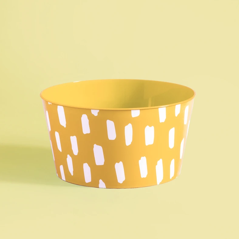 Súprava 4 plastových žltých misiek 750 ml