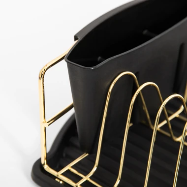 Sušička na riad čierno-zlatá 47,5x26,5x11 cm