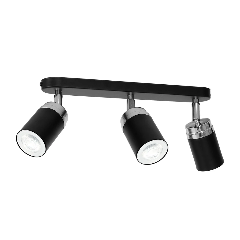 Bodové svietidlo čierne 3xGU10 RENO