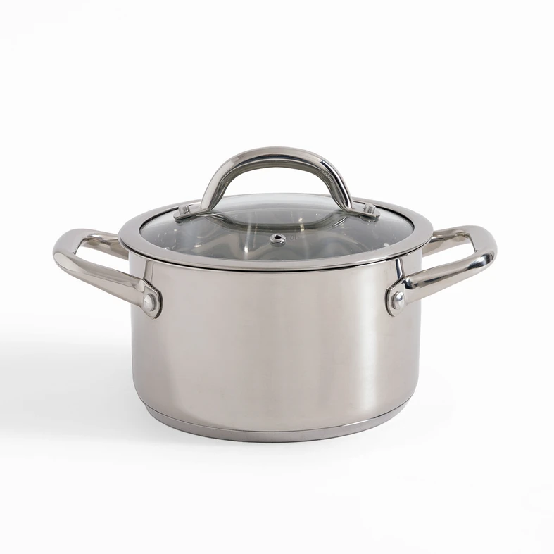 Garnki srebrne ze stali nierdzewnej