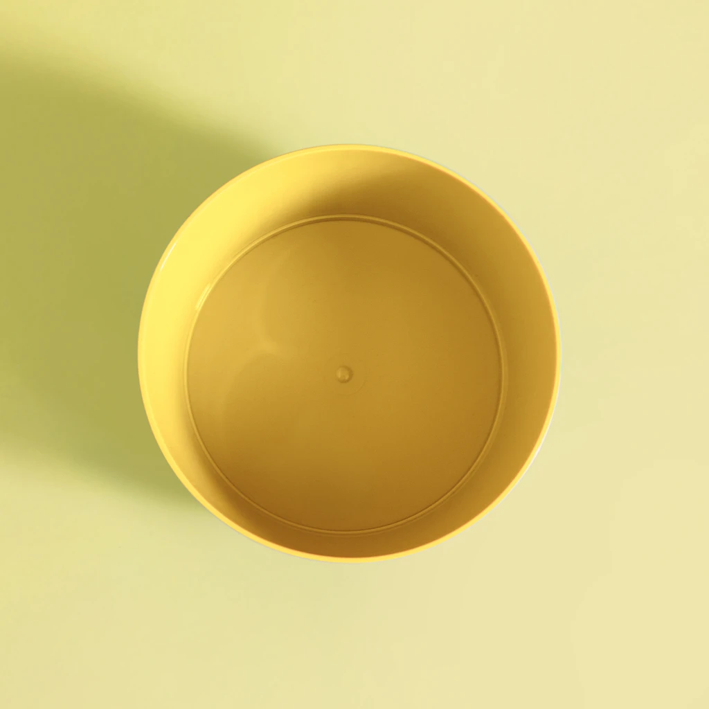 Súprava 4 plastových žltých misiek 750 ml