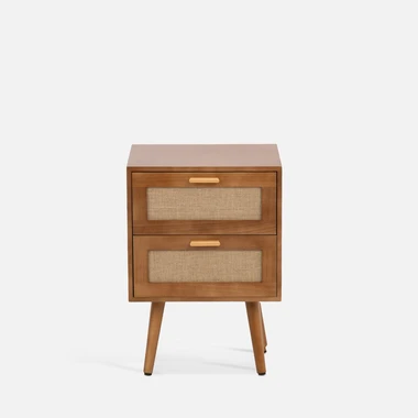 Nočný stolík CROSSE s pleteným motívom