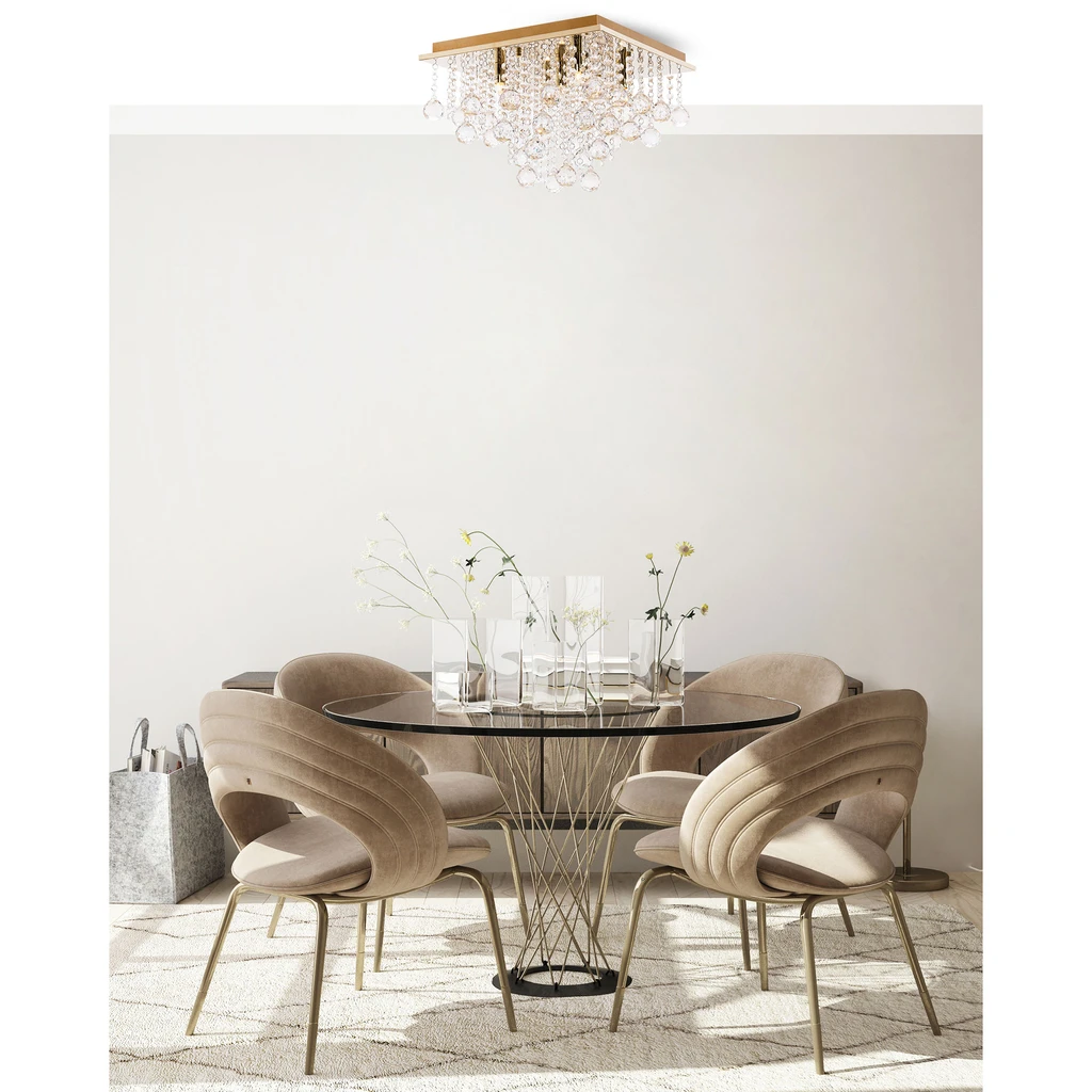 Zlaté stropné svietidlo RANGEL