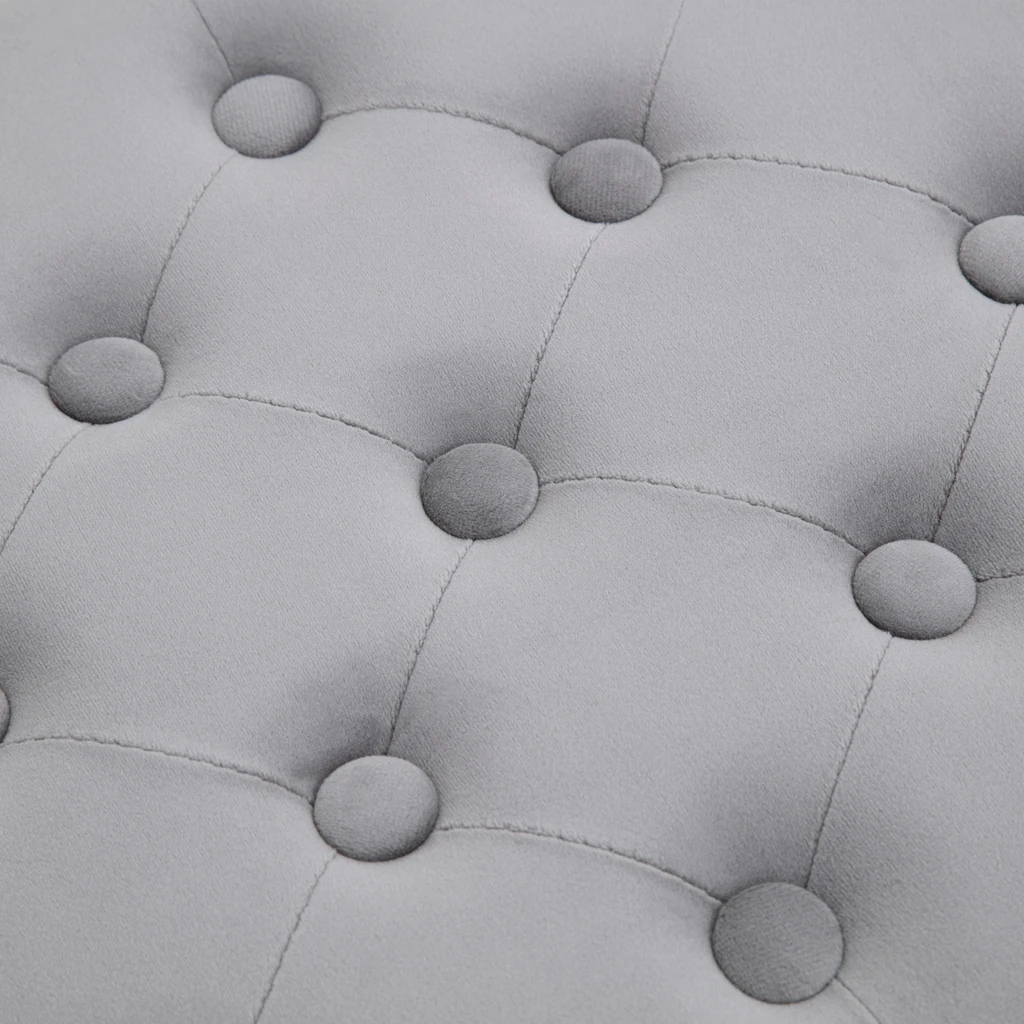 Puf kwadratowy składany szary 38x38 cm