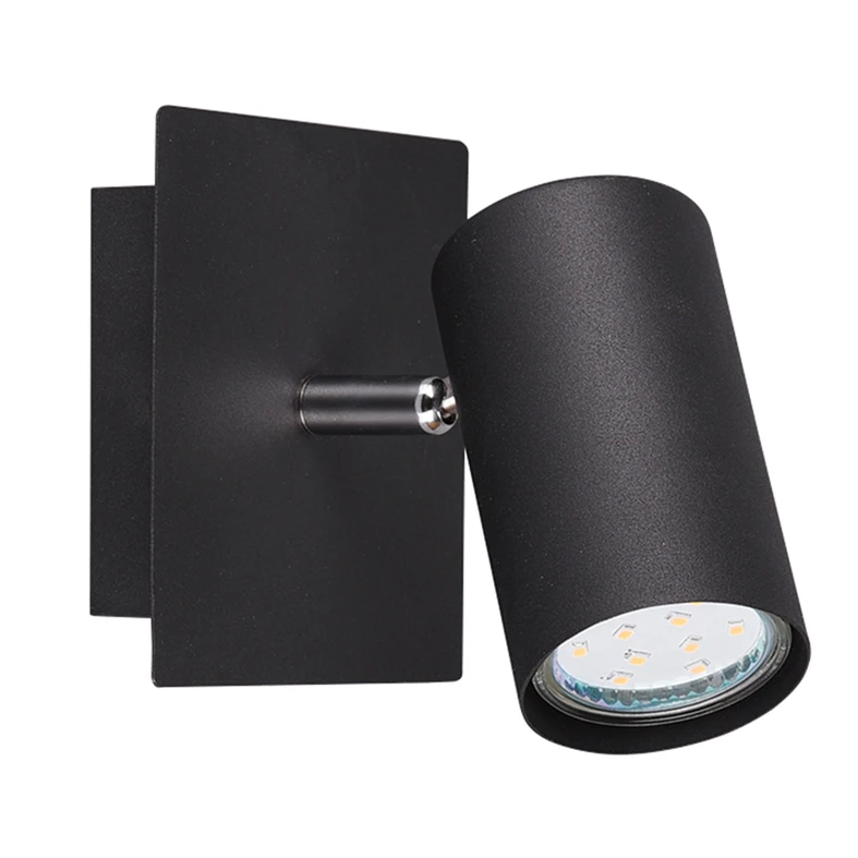 Reflektorové čierne nástenné svietidlo MARLEY