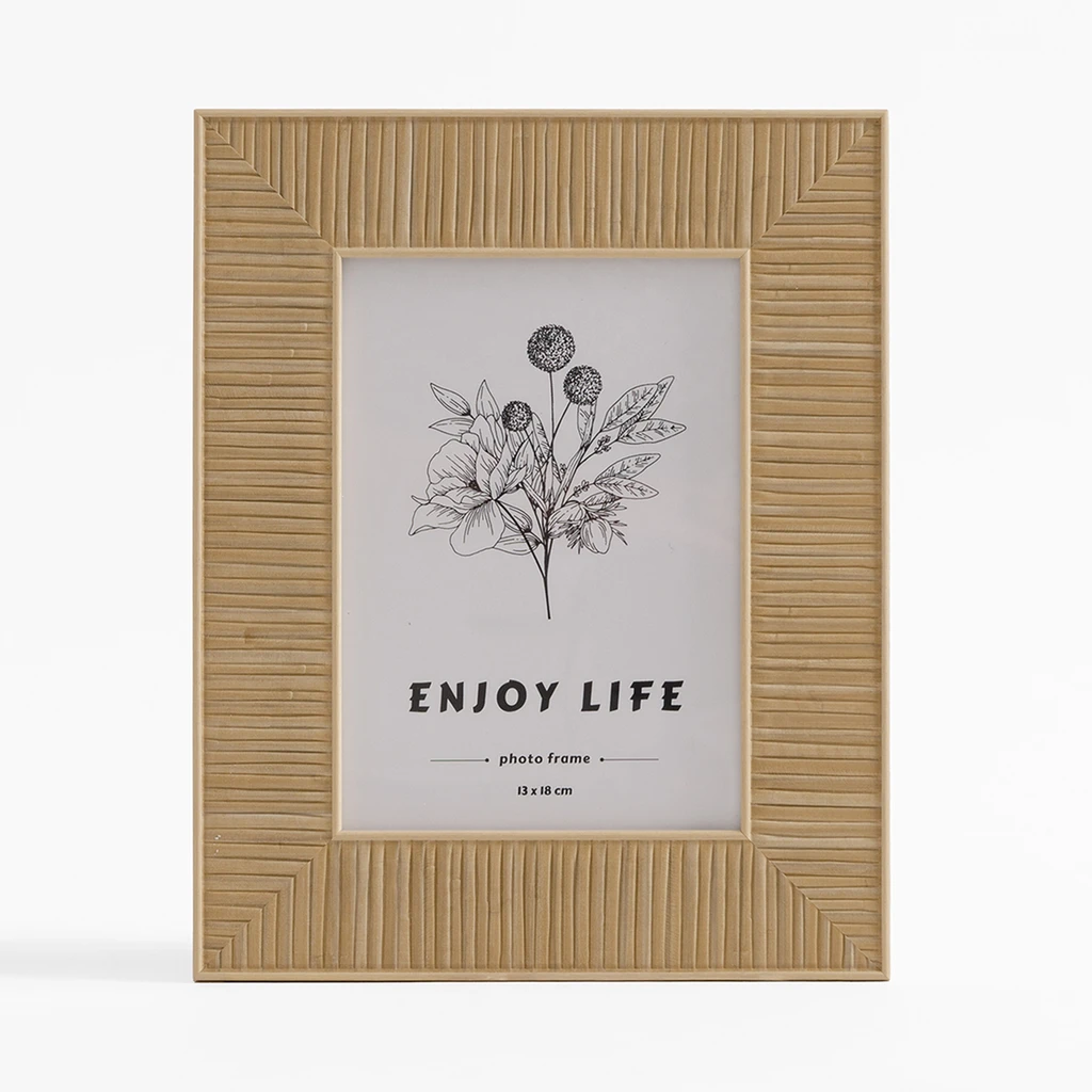Rám na fotografie v boho štýle 13x18 cm hnedý