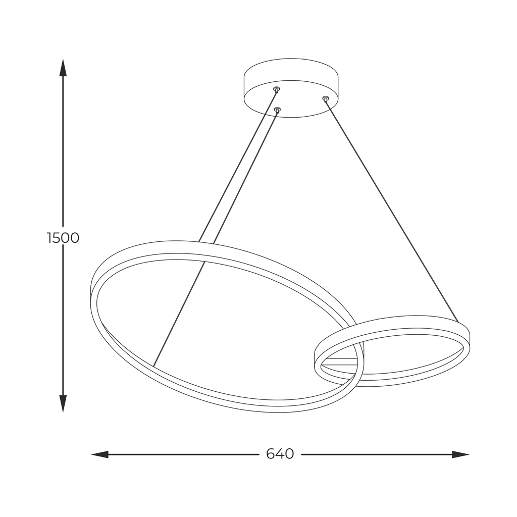 Pierścieniowa lampa RANDO w matowym czarno-złotym kolorze pozwoli Ci wprowadzić nowoczesny wystrój do wnętrza salonu lub jadalni.