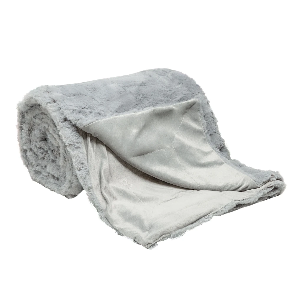 Šedá vlnená deka MAISON 220x200 cm