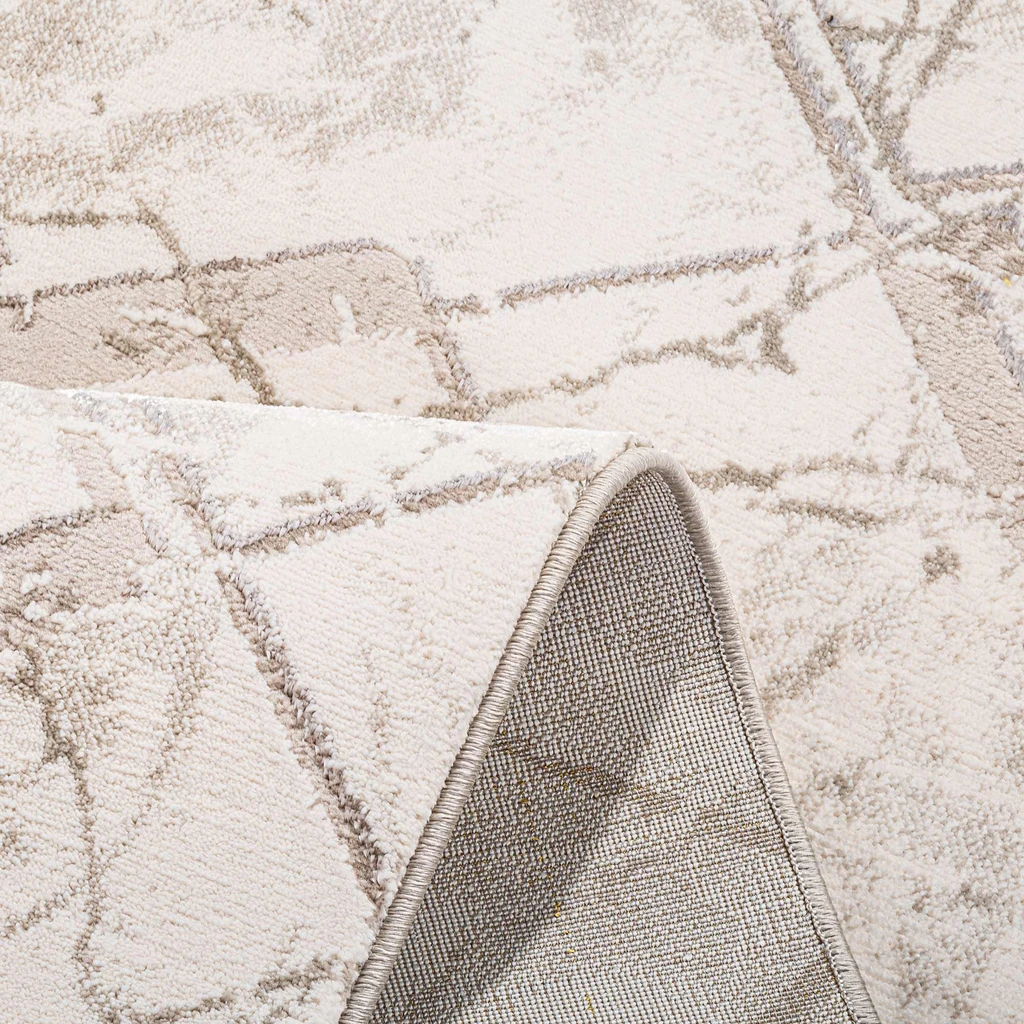 Koberec SPAZZIO s kosoštvorcovým vzorom, krémový, 80x150 cm