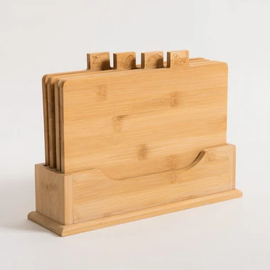 Súprava bambusových dosiek na krájanie, 4 kusy