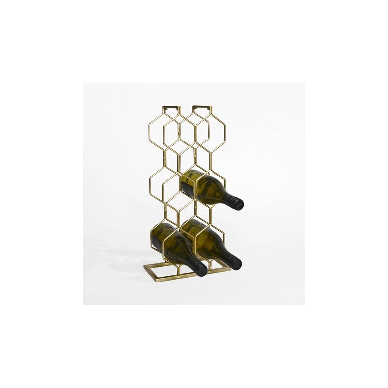 Złoty stojak na 8 butelek wina