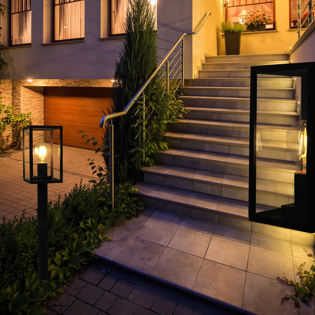 Vonkajšia stojacia lampa vysoká grafitová MALMO 68 cm