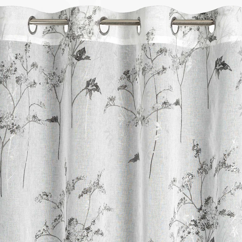 Zasłona na przelotkach do salonu w polne kwiaty