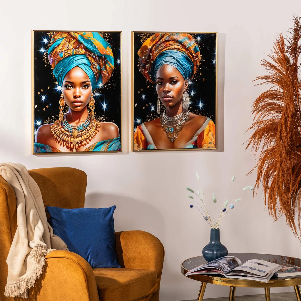 Farebný obraz na plátne AFRIKA ŽENA II 62x82 cm