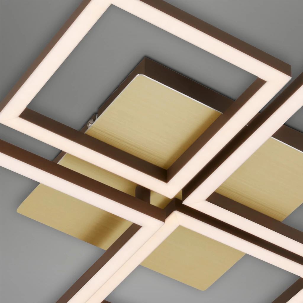 Stropná lampa LED otočná zlato hnedá FRAME 75 cm