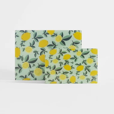 Sklenená doska na krájanie, citróny, 40x30 cm