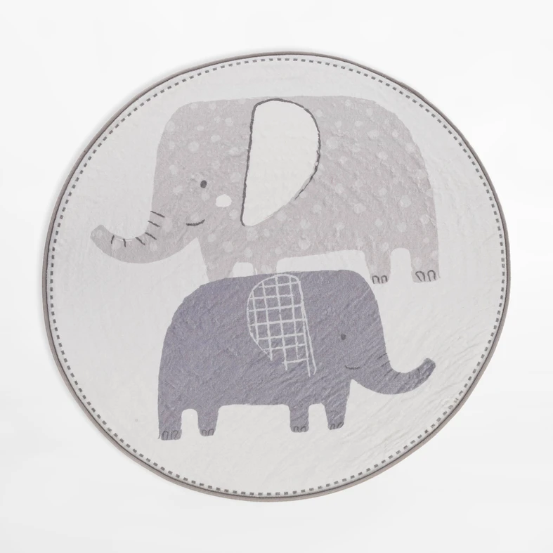 Dywan ze wzorem w słonie