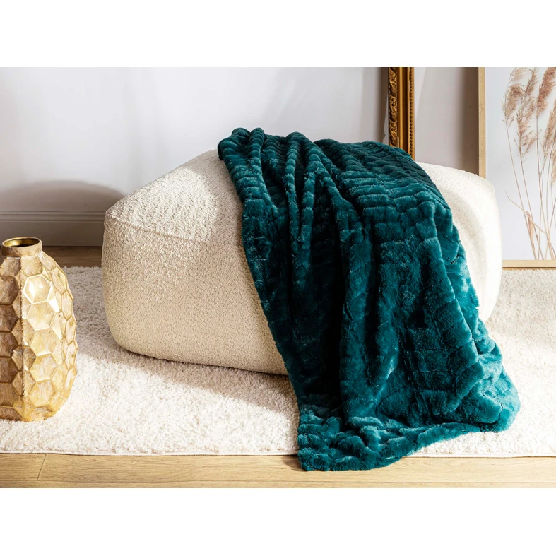 Deka vlnená smaragd MAISON 150x200 cm