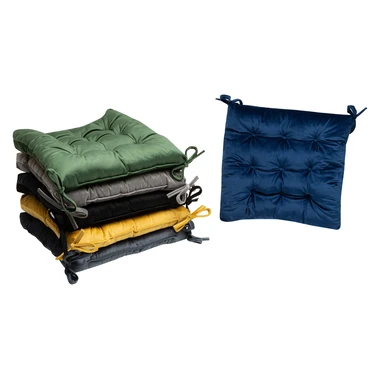 Horčicový sedák na stoličku VELVIO 40x40 cm