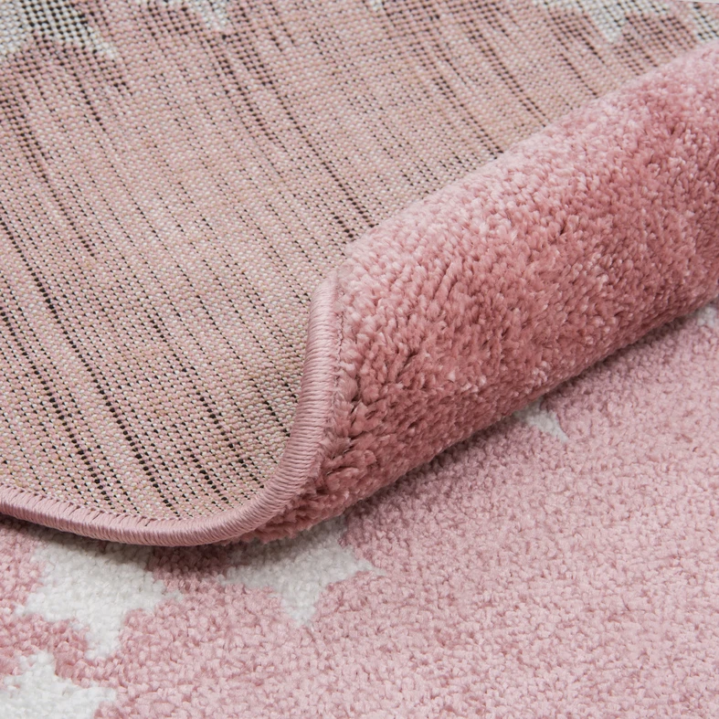 Koberec KIDS HVIEZDA okrúhly ružový 120 cm