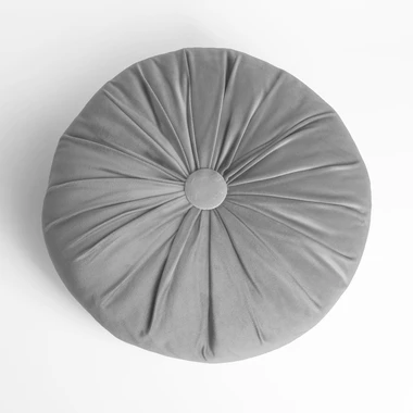Dekoratívny okrúhly vankúš SELMA svetlosivý 40 cm