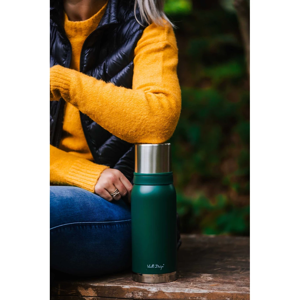 Termoska s 2 hrnčekmi zelená FUORI 1 l