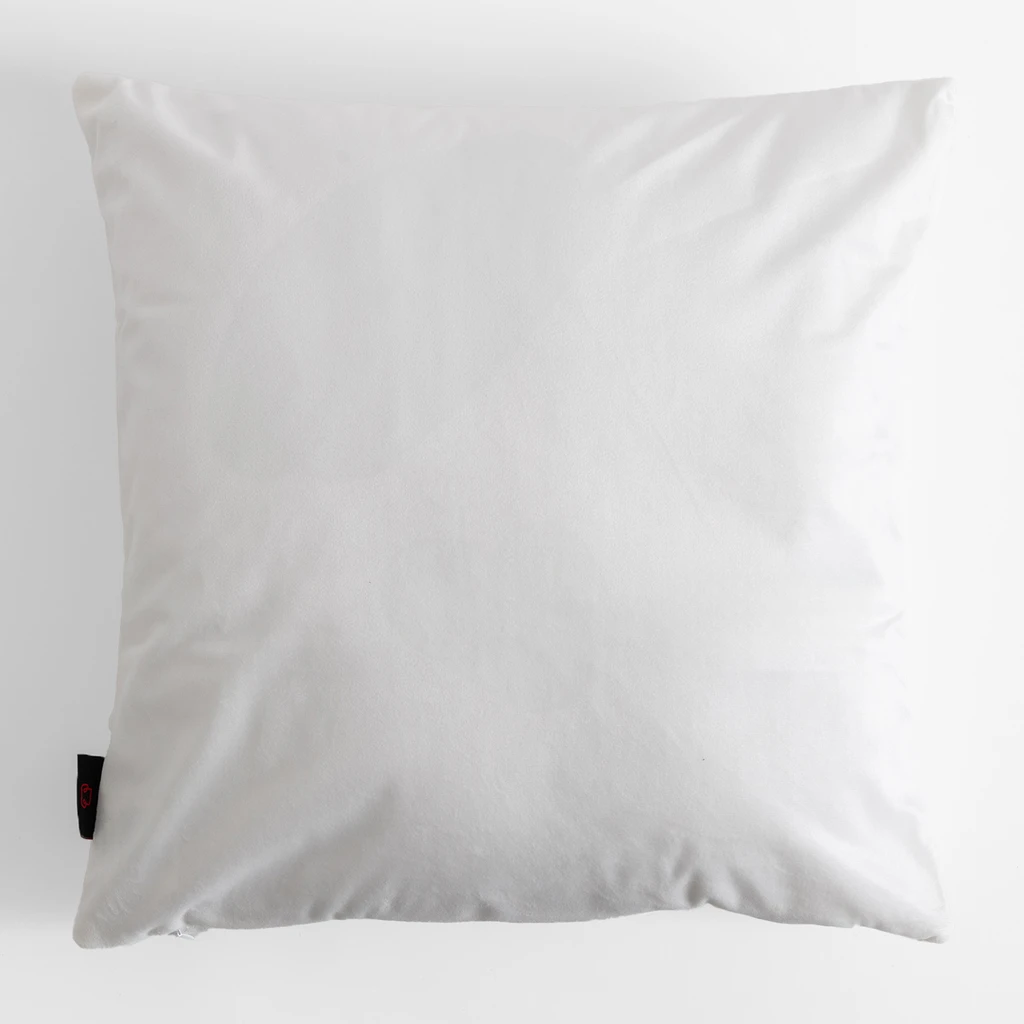 Welurowa biała poszewka w słonia