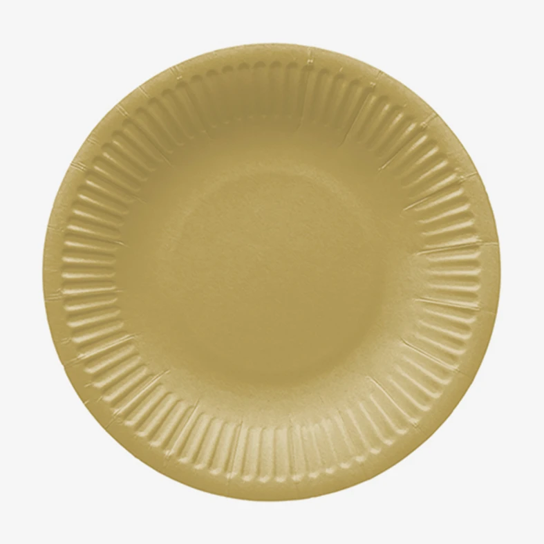 Złoty talerz z papieru