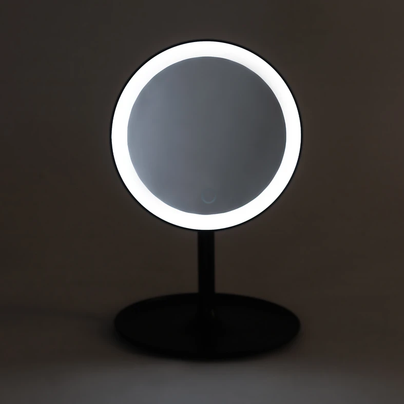 Kozmetické zrkadlo s LED osvetlením čierne