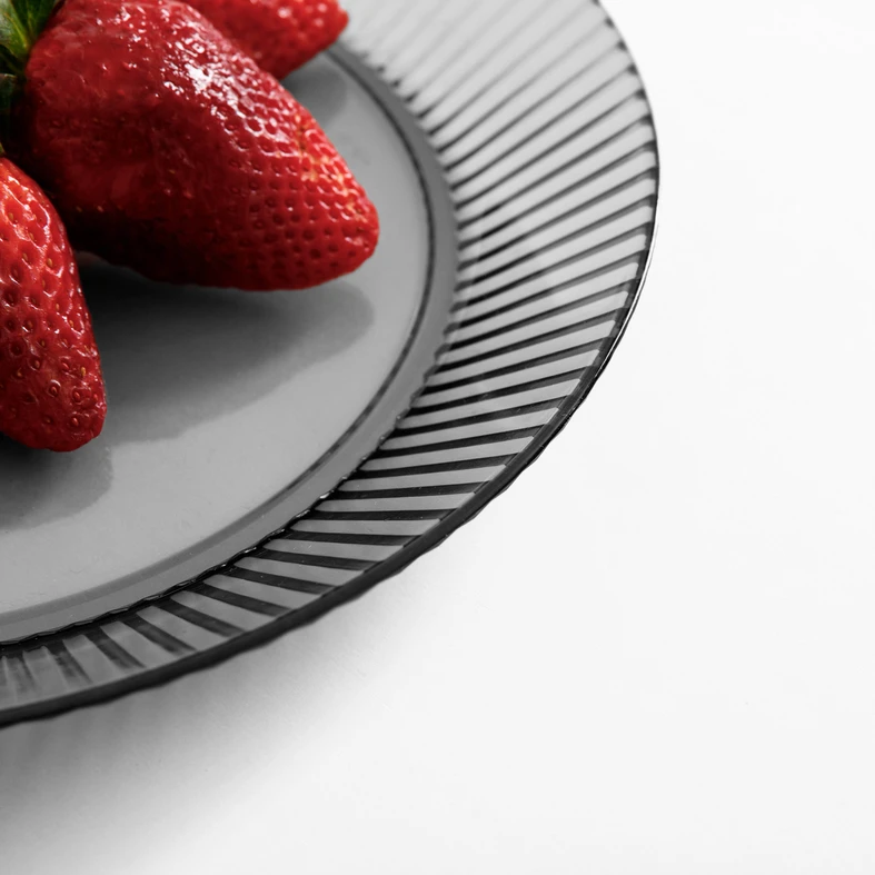 Talerz plastikowy szary 23 cm