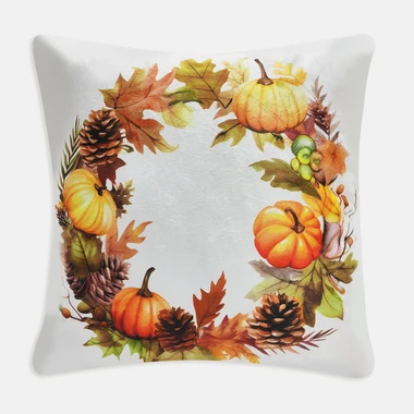 Dekoračná obliečka na vankúš PUMPKIN veniec 45x45 cm