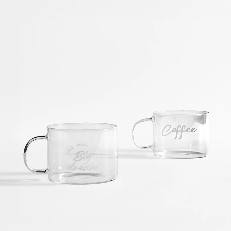 Sklenený hrnček s uškom BIG DREAM 400 ml