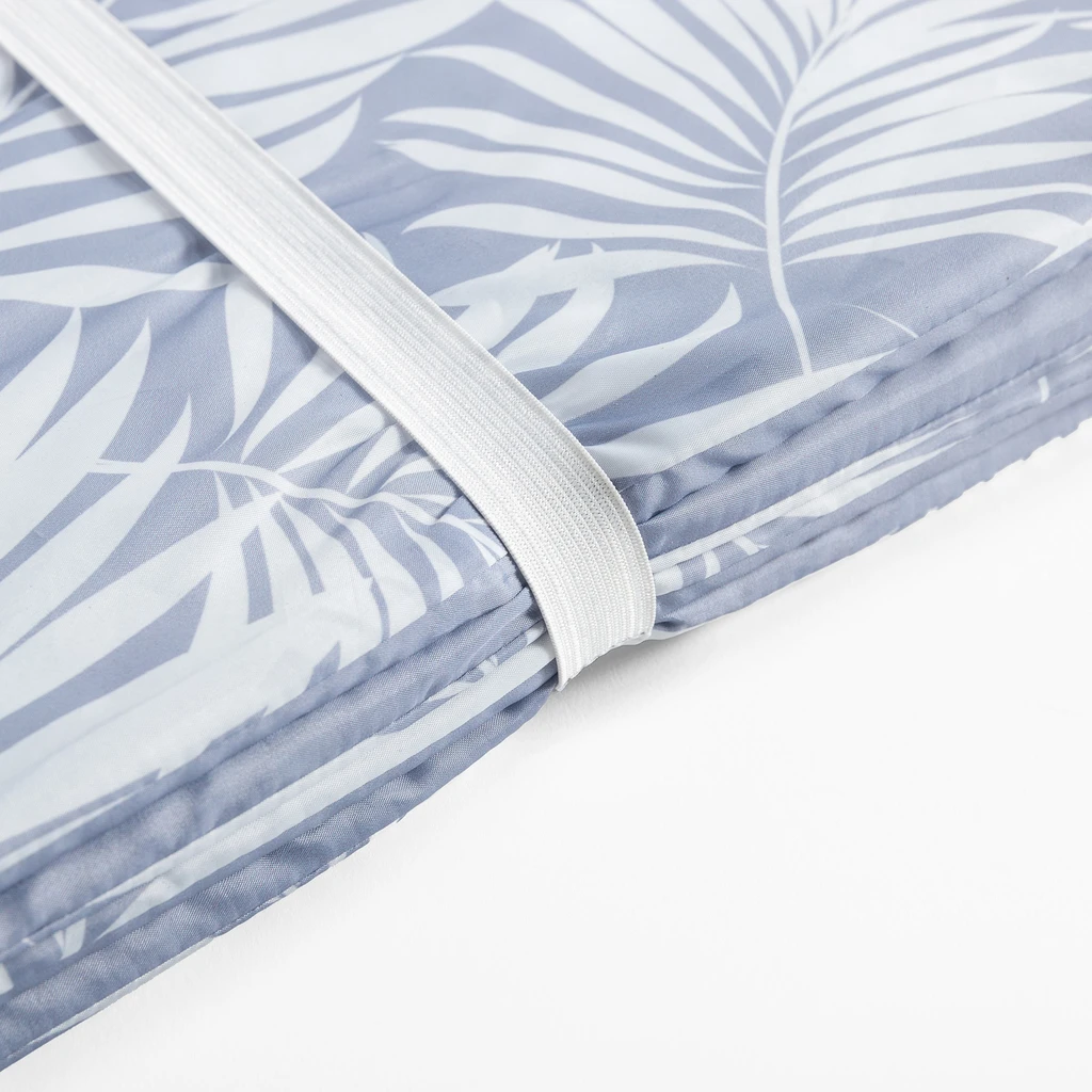 Plážová podložka so vzorom listov, sivá 50x160 cm