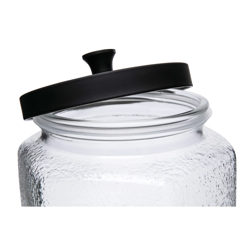 Sklenená nádoba s kovovým vekom, 2,4 l