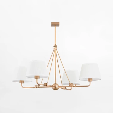 Závesné svietidlo bielo-zlaté ATRANI