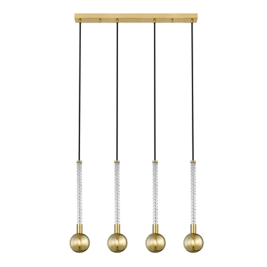 Závesné svietidlo MIDA 4 gule lišta zlatá