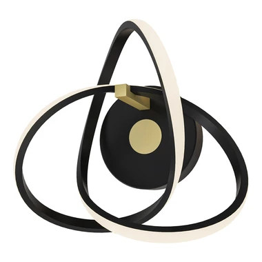 Čierno-zlaté nástenné svietidlo LED INDIGO