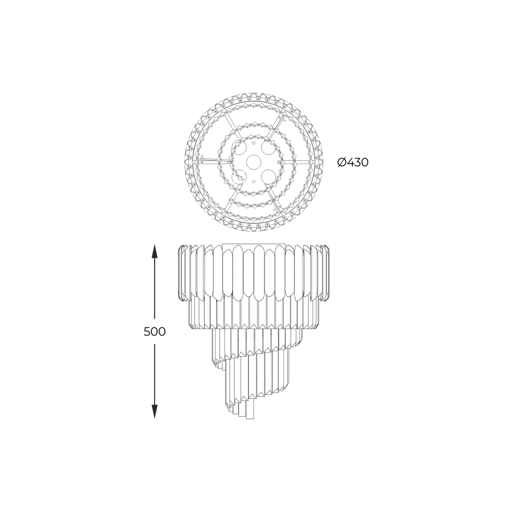 Stropné svietidlo GLADIUS 5xE14 C0535-05B-F4J7