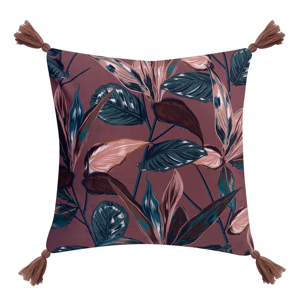 Ozdobná obliečka na vankúš listy SALMA 45 x 45 cm