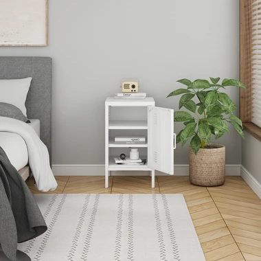 Nočný stolík SOLANS biela