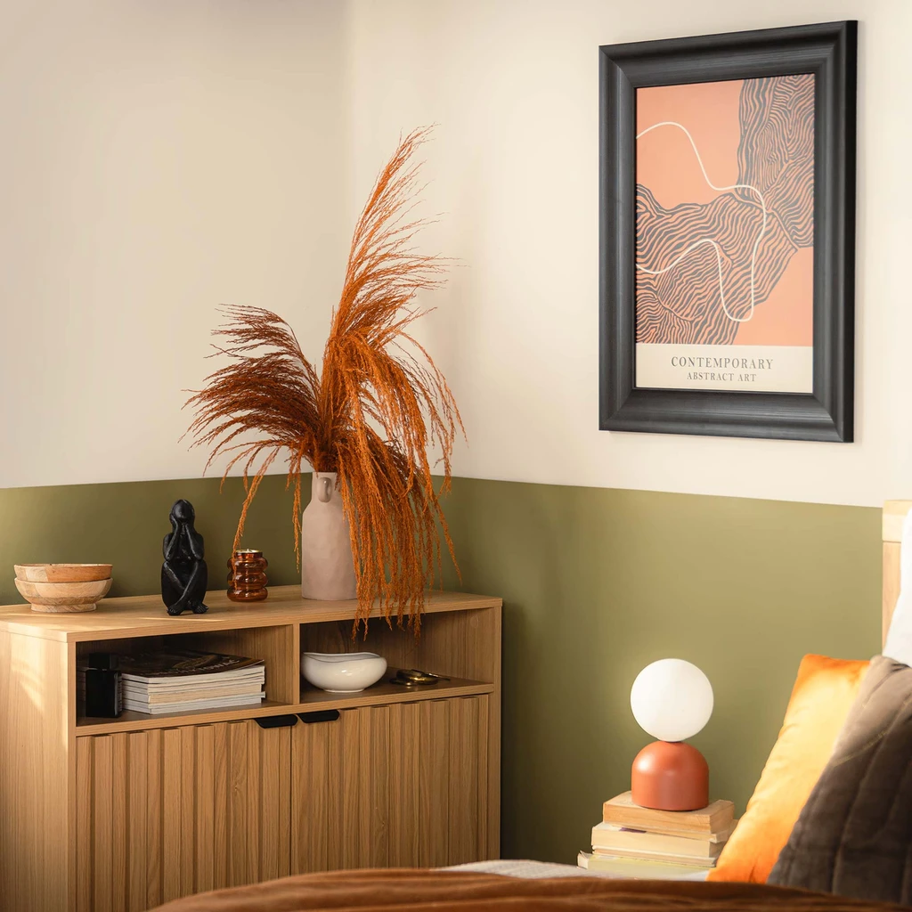 Maľba ORANGE ABSTRACT ART 40x50 cm